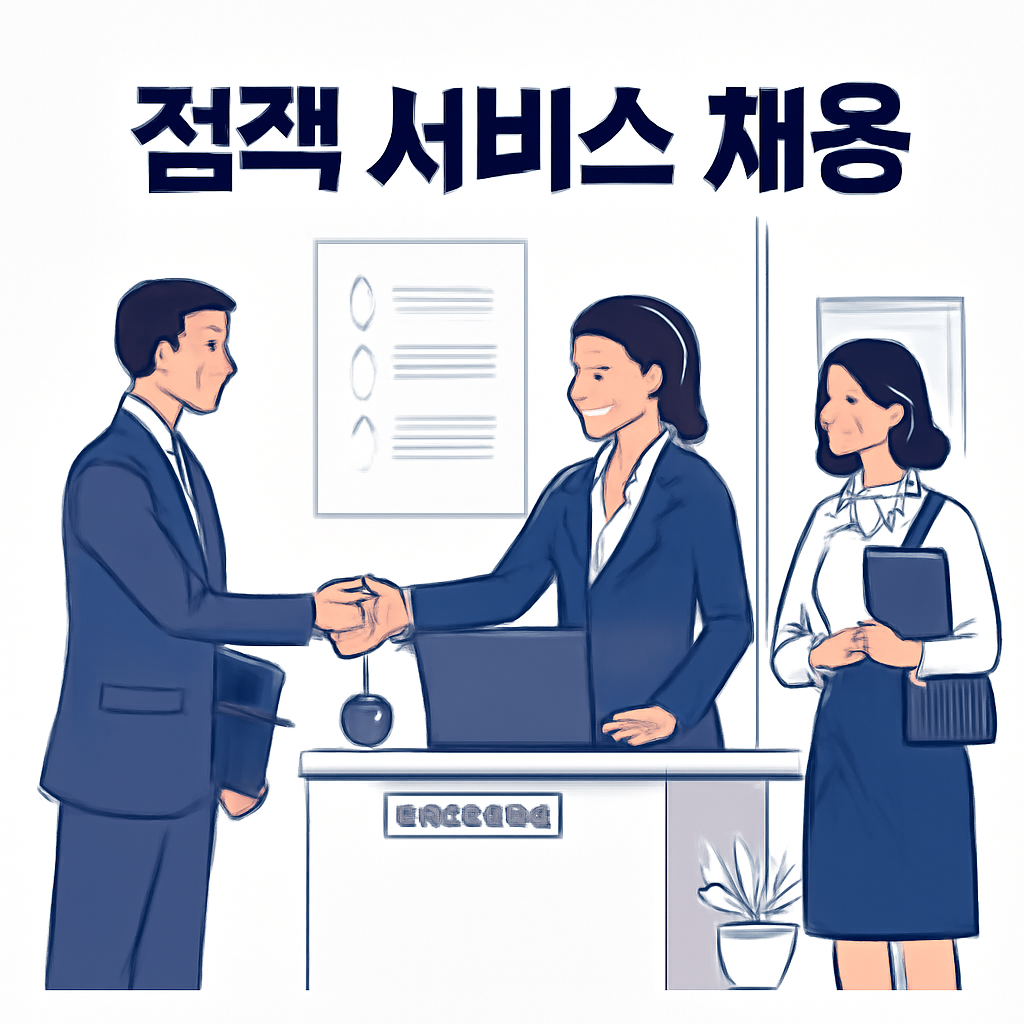 접객 서비스 채용 이미지