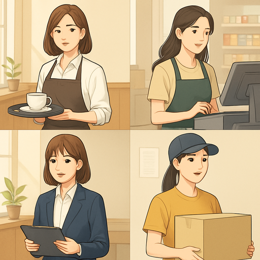 시급 높은 여성 알바 비교와 모집 공고 이미지